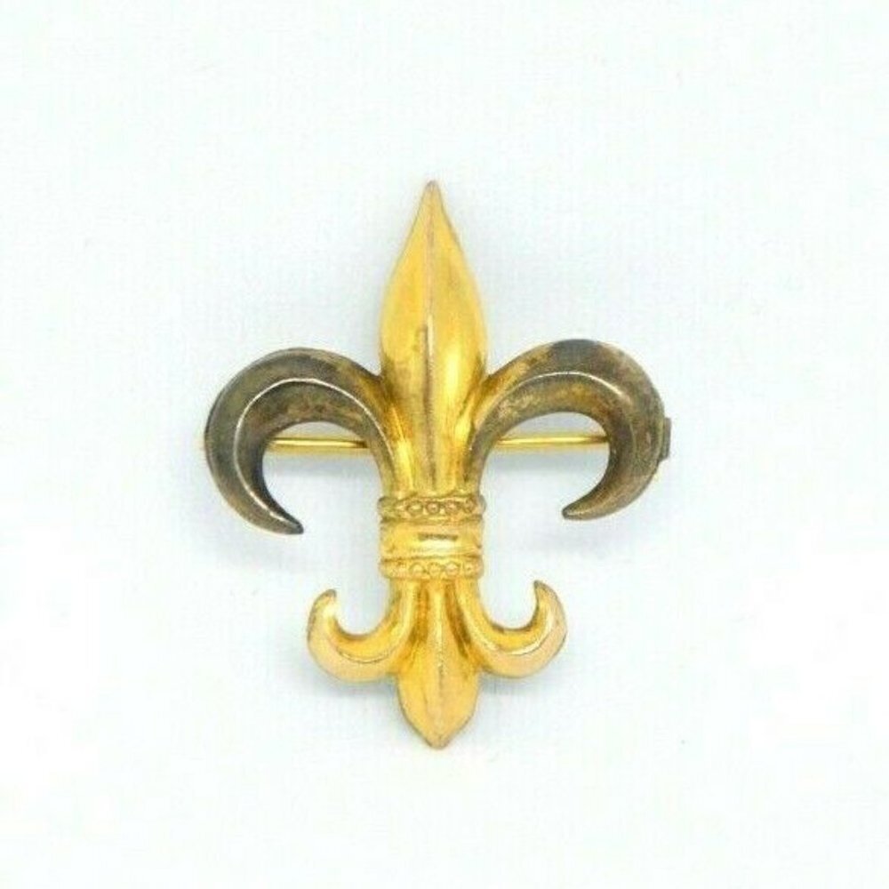 Gold Filled Turn of the Century Fleur De Lis Pin